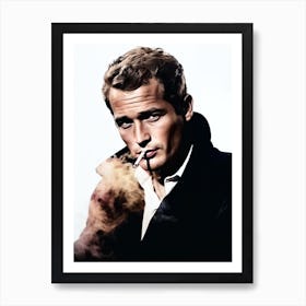 Color Photograph Paul Newman 1 Art Print