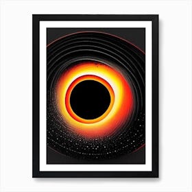 Black Hole Vintage Sketch Space Art Print