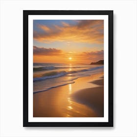 Sunset On The Beach 1 Art Print