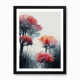 Trees In Autumn Art Print