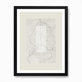 Collage Minimalist Composition Abstract Drawing Line Art New Neutral Japan Art Print