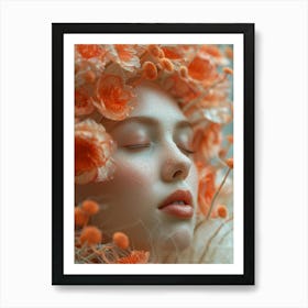 Flower Girl 3 Art Print