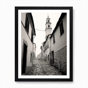 Rovinj, Croatia, Black And White Old Photo 3 Art Print