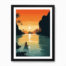 Sunset in Krabi - Thailand Art Print