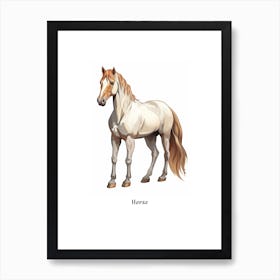 Horse Kids Animal Poster Art Print