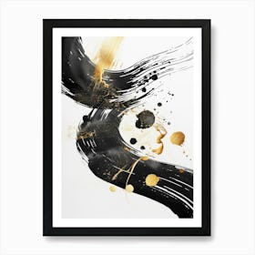 Gold And Black Canvas Print 38 Art Print