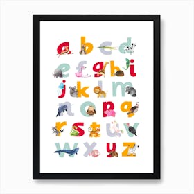 Animal Alphabet 3 Art Print