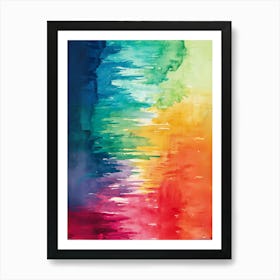 Rainbow Watercolor Painting Art Print