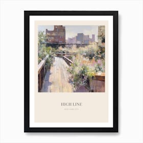 High Line Park New York City 4 Vintage Cezanne Inspired Poster Art Print