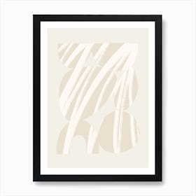 Bold Shapes 3 Beige Art Print