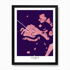 Venice Pink Purple Art Print