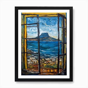 Window View Of Cape Town In The Style Of Expressionism 2 Art Print