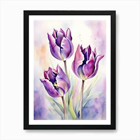 Purple Tulips 1 Art Print