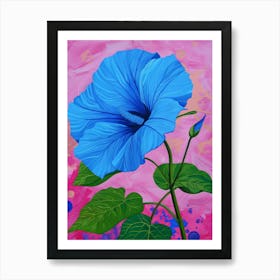 Blue Hibiscus 3 Art Print