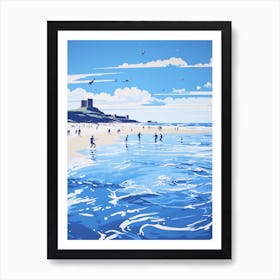 A Picture Of Bamburgh Beach Northumberland 2 Art Print