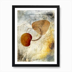 Boho Abstract Art Illustration In A Photomontage Style 60 Art Print