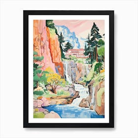 The Broadmoor   Colorado Springs, Colorado   Resort Storybook Illustration 3 Art Print