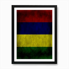 Mauritius Flag Texture Art Print
