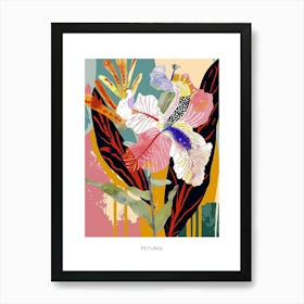 Colourful Flower Illustration Poster Petunia 1 Art Print