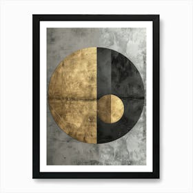 Abstract Black And Gold Art Print