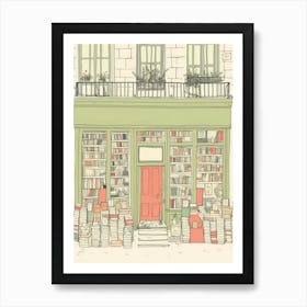 Berlin The Book Nook Pastel Colours 1 Art Print