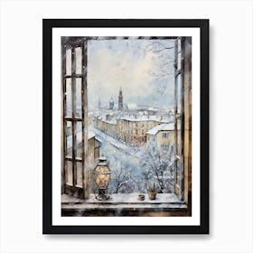 Winter Cityscape Krakow Poland 5 Art Print