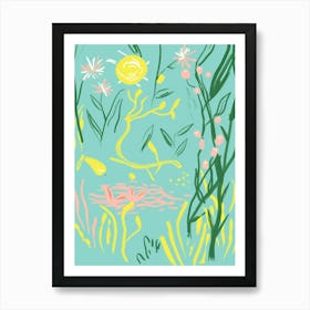 Pond Illustration Art Print