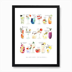 Gin Happy Water Art Print