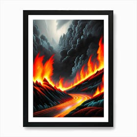 'Burning Road' Art Print