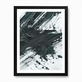 Black And White Abstract Painting 25 Art Print