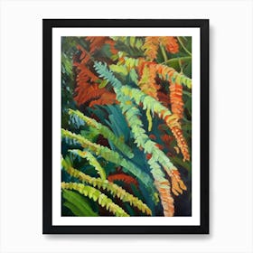 Cinnamon Fern Cézanne Style Art Print