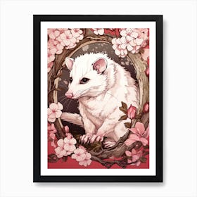 An Illustration Of A Foraging Possum 2 Art Print