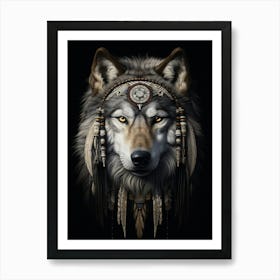 Indian Wolf Portrait 1 Art Print