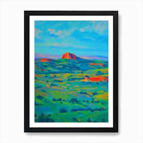 Göreme National Park Turkey Blue Oil Painting 2  Art Print