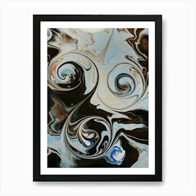 Black And White Swirls Art Print