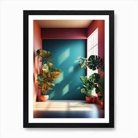 Plants at End of Hallway Art Print