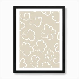 Beige Clouds Art Print