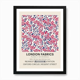 Poster Lily Lane London Fabrics Floral Pattern 3 Art Print
