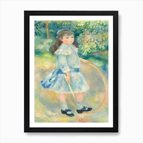Girl With A Hoop (1885), Pierre Auguste Renoir Art Print