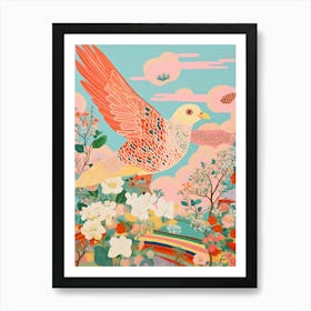 Maximalist Bird Painting Cuckoo Art Print