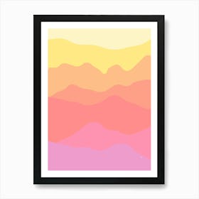 Pastel Mountains Art Print