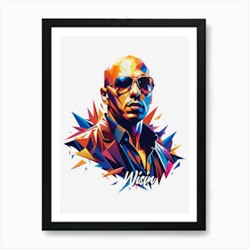 Wisin 01 Portrait Music Icon WPAP Pop Art Art Print