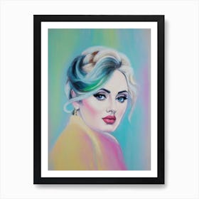 Adele Colourful Illustration Art Print