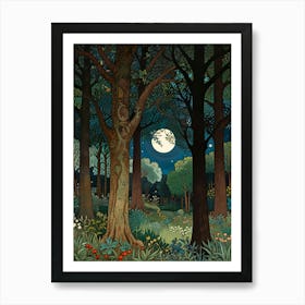 william morris Forest At Night 1 Art Print