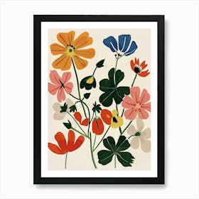 Painted Florals Geranium 3 Art Print