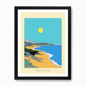 Poster Of Minimal Design Style Of Gold Coast, Australia3 Art Print