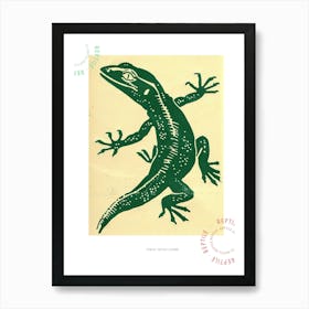 Tokay Gecko Lizard Block Colour 4 Poster Art Print