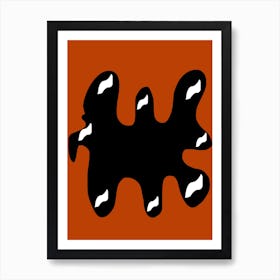 Abstract Movement Orange Art Print