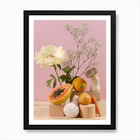 Fresh Fruits And Vegetables Art Print