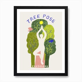 Yoga Tree Pose Art Print